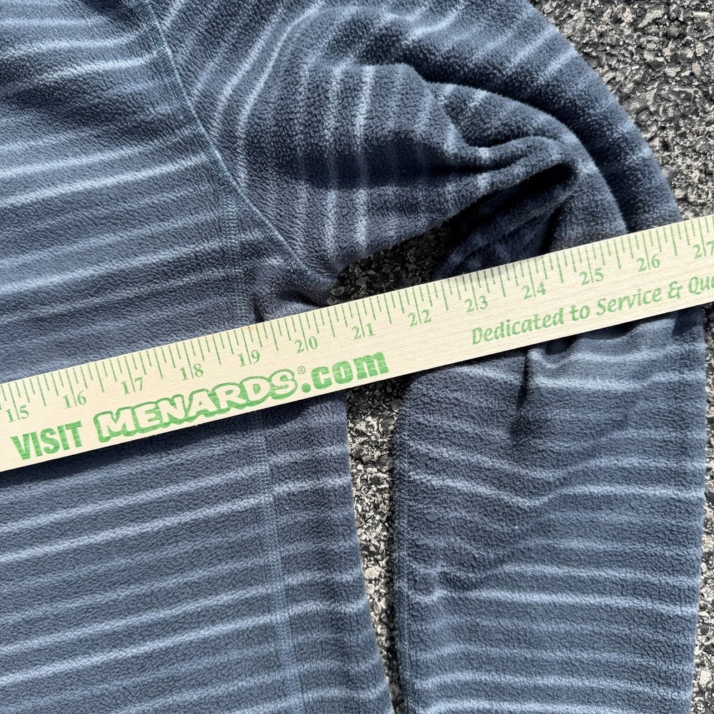 The North Face Fleece Mens Medium Gray Striped Long Sleeve Pullover 1/4 Zip - Picture 7 of 8